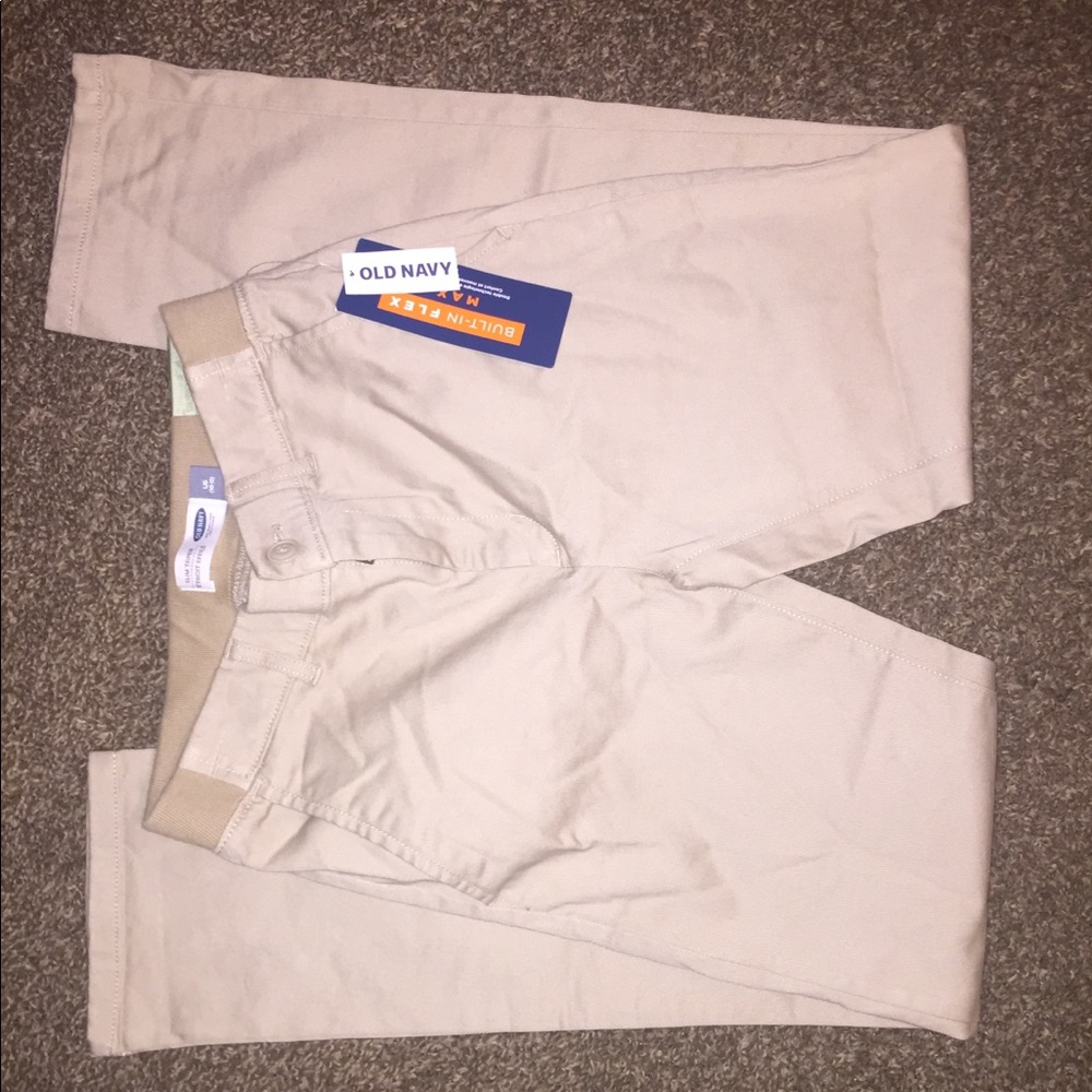 Old Navy boys Slim Taper pants  10/12 Large Kaki